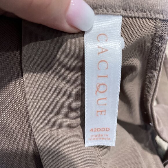 2 Cacique Lane Bryant Modern Luxe Lightly Lined Balconette Bra Size 42DDD Beige - Picture 9 of 12